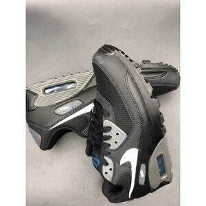 NIKE AIR MAX 90 Men's Casual Shoes BLk/WHT MARINA IRON GREY Mens Sz 6.5, Wmns 8